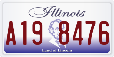 IL license plate A198476