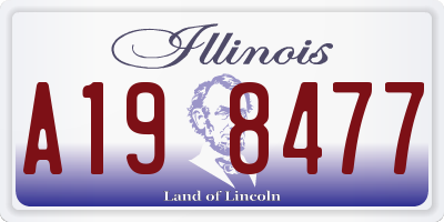 IL license plate A198477