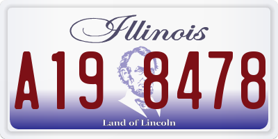 IL license plate A198478
