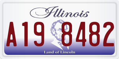 IL license plate A198482