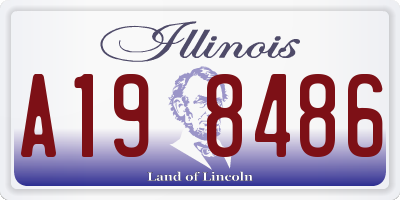 IL license plate A198486