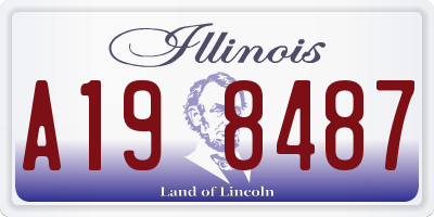 IL license plate A198487