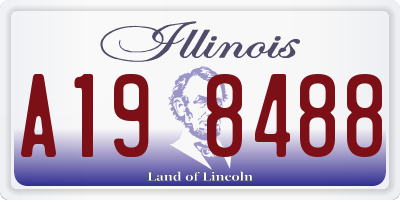 IL license plate A198488