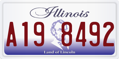 IL license plate A198492