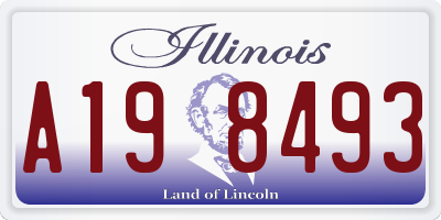 IL license plate A198493