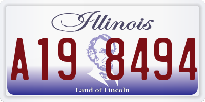 IL license plate A198494