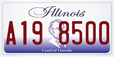 IL license plate A198500