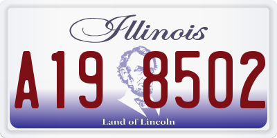 IL license plate A198502