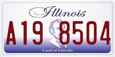 IL license plate A198504
