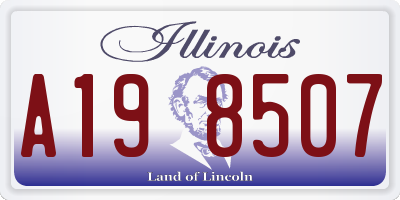 IL license plate A198507