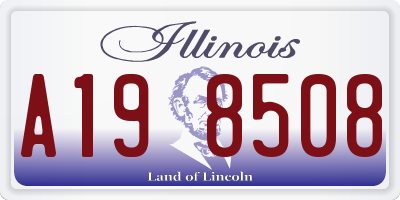 IL license plate A198508