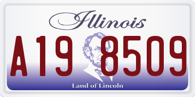 IL license plate A198509