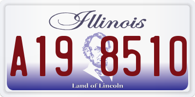 IL license plate A198510