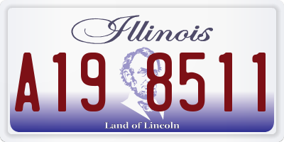 IL license plate A198511