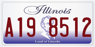 IL license plate A198512