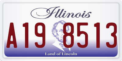 IL license plate A198513