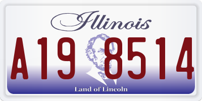 IL license plate A198514