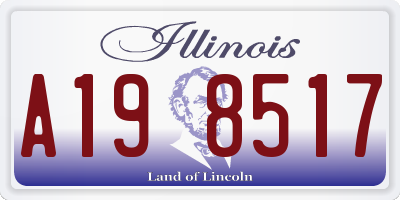 IL license plate A198517