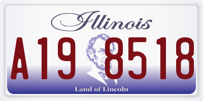 IL license plate A198518