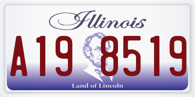 IL license plate A198519
