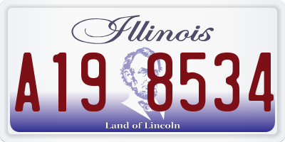 IL license plate A198534