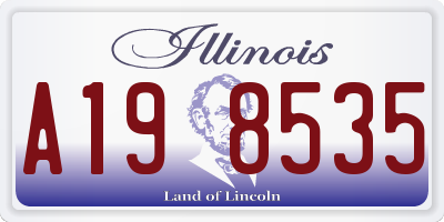 IL license plate A198535