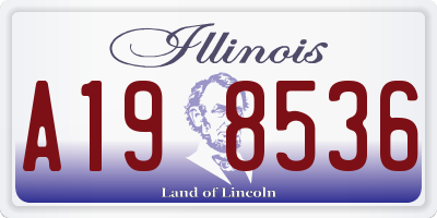 IL license plate A198536