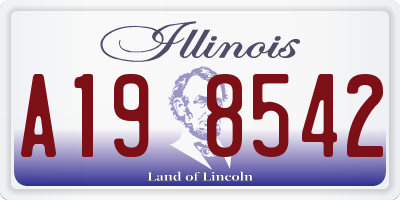 IL license plate A198542