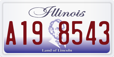 IL license plate A198543