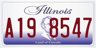 IL license plate A198547