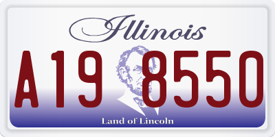 IL license plate A198550