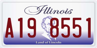 IL license plate A198551