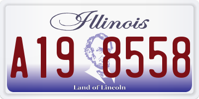IL license plate A198558