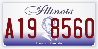 IL license plate A198560
