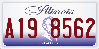 IL license plate A198562