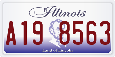 IL license plate A198563