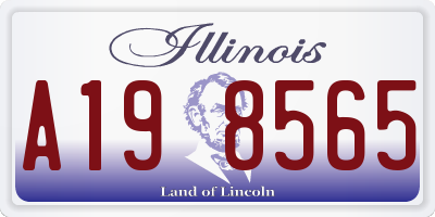 IL license plate A198565
