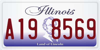 IL license plate A198569