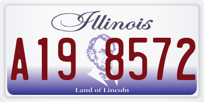 IL license plate A198572