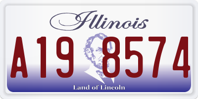IL license plate A198574