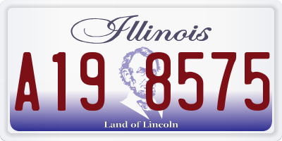 IL license plate A198575