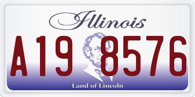 IL license plate A198576