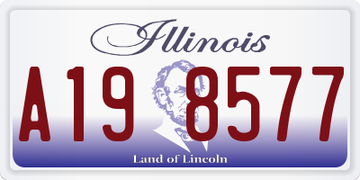 IL license plate A198577