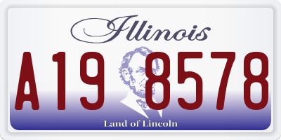 IL license plate A198578