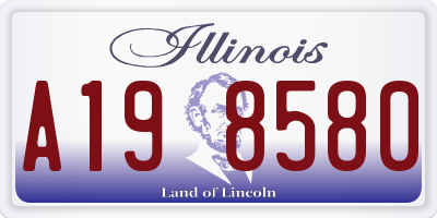 IL license plate A198580