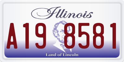 IL license plate A198581