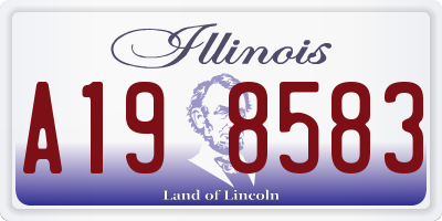 IL license plate A198583