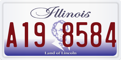 IL license plate A198584