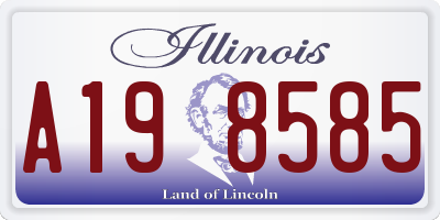 IL license plate A198585