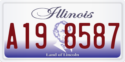 IL license plate A198587